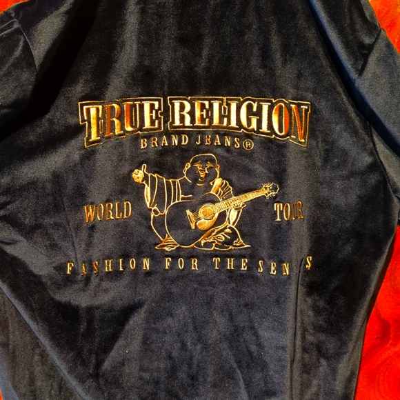 True religion jet black velor suit - Picture 2 of 7